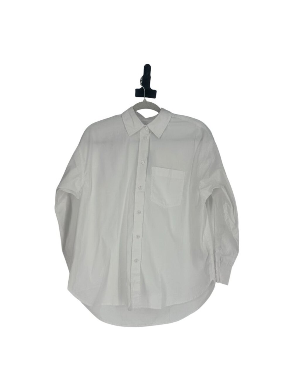 J Crew Etienne White Cotton Button Down Shirt XS Petite Oversized Preppy
